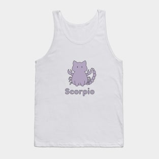 Scorpio Cat Zodiac Sign with Text Tank Top